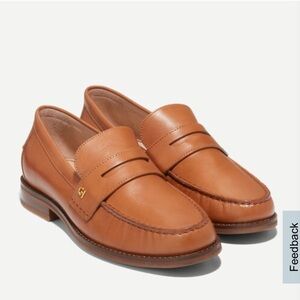 Cole Haan lux pinch penny loafer pecan leather 9